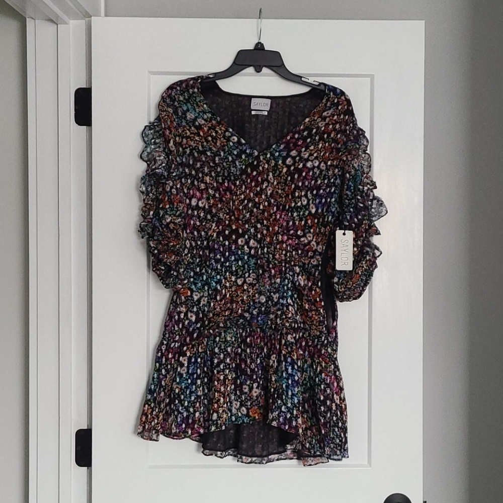 Floral long sleeve dress